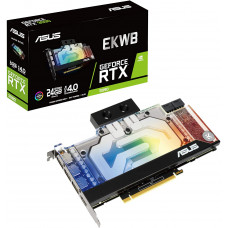 ASUS EKWB GeForce RTX 3090 24GB GDDR6X (PCIe 4.0, Memoria GDDR6X de 24 GB, HDMI 2.1, DisplayPort 1.4a, tecnología Auto-Extreme, Placa Trasera Protectora, diseño de Ranura única y Bloque de Agua EK®) ASUS EKWB GeForce RTX 3090 24GB GDDR6X (PCIe 4.0, Memoria GDDR6X de 24 GB, HDMI 2.1, DisplayPort 1.4a, tecnología Auto-Extreme, Placa Trasera Protectora, diseño de Ranura única y Bloque de Agua EK®)