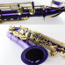 B-Flat Alto Saxofón Púrpura Pintura Oro Key 