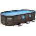 Bestway Piscina Desmontable Tubular Power Steel Oval Diseño Ratán 549x274x122 cm con Depuradora Cartucho 5.678 L/H con Cobertor y Escalera Bestway Piscina Desmontable Tubular Power Steel Oval Diseño Ratán 549x274x122 cm con Depuradora Cartucho 5.678 L/H con Cobertor y Escalera