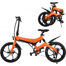 Bicicleta Eléctrica 250W Plegable Mini E- Bike Pedec 3 Modos Frenos Delanteros Y Traseros Bicicleta Eléctrica 250W Plegable Mini E- Bike Pedec 3 Modos Frenos Delanteros Y Traseros