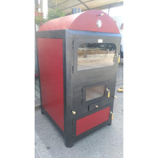 Caldera de madera con horno Metalfer conectable a los radiadores Termohorno Termocamino 