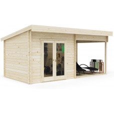 Casa Prefabricada de Madera para Jardín Moderna 600x300cm 