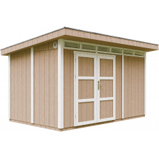 Caseta Jardin Exterior Paneles a Base de Madera LP SmartSide 8,7 m² con Suelo y Baldosas Bituminosas 