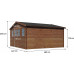 Caseta de jardin de Madera  21,2 m² - 28 mm  
