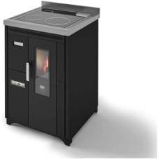 Cocina de pellet Nina 7,5 kW, placa de cocción metálica Cocina de pellet Nina 7,5 kW, placa de cocción metálica