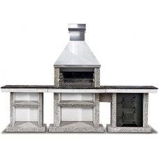 Cocina exterior de hormigón, barbacoa XL set Cocina exterior de hormigón, barbacoa XL set