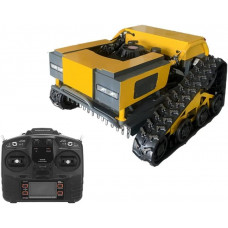 Cortacésped con control remoto y desbrozador de gasolina 