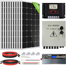 ECO-WORTHY 1700W 6KWh día Kit Panel Solar Sistema de Energía Solar para Casa Sin Red ECO-WORTHY 1700W 6KWh día Kit Panel Solar Sistema de Energía Solar para Casa Sin Red