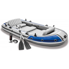 FZYE Kayak Inflable, Bote Inflable con remos, Bote de Pesca con Bote de Goma Resistente al Desgaste, Bote Inflable para 5 Personas, Soporte hasta 600 kg 