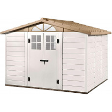 GARDIUN Caseta de Resina Tuscany EVO 280 Blanco/Beige 309x261x225 cm - KSP38250 GARDIUN Caseta de Resina Tuscany EVO 280 Blanco/Beige 309x261x225 cm - KSP38250