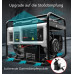 Generador para pequeño y portátil de gasolina industrial, potencia trifásica al aire libre, corriente de emergencia 10 kW  