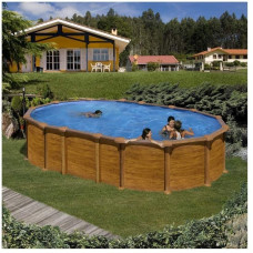 Gre KITPROV6188WO Amazonia - Piscina Elevada Ovalada, Aspecto Madera, 610 x 375x 132cm Gre KITPROV6188WO Amazonia - Piscina Elevada Ovalada, Aspecto Madera, 610 x 375x 132cm