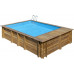 Gre Piscina Rectangular Madera Evora Plus 620X420X136 cm 