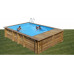 Gre Piscina Rectangular Madera Evora Plus 620X420X136 cm 
