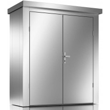 ILESTO Cobertizo de Jardín John-Boy - Almacenamiento Exterior de Acero Impermeable con Techo - Cerradura, Estantería (190 x 118 x 214 cm, Gris Metal!) ILESTO Cobertizo de Jardín John-Boy - Almacenamiento Exterior de Acero Impermeable con Techo - Cerradura, Estantería (190 x 118 x 214 cm, Gris Metal!)