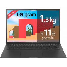 LG gram 17Z90P Windows 10 Home, Ultraligero de 43.2 cm (17") WQXGA 16:10 IPS (1.3 Kg, autonomía 15h, Intel EvoTM i7 11ª Gen., Iris Xe, 32GB RAM, 1TB SSD NVMe), Teclado Español, Negro LG gram 17Z90P Windows 10 Home, Ultraligero de 43.2 cm (17") WQXGA 16:10 IPS (1.3 Kg, autonomía 15h, Intel EvoTM i7 11ª Gen., Iris Xe, 32GB RAM, 1TB SSD NVMe), Teclado Español, Negro