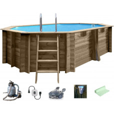 Piscina Desmontable Hexagonal de Madera Grenade 2 