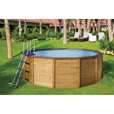 Piscina Madera Panelada K2O 375x127 cm Depuradora de Cartucho 2.006 L H con Escalera 