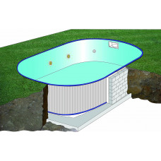 Piscina ovalada prefabricada 500 x 300 x 150 cm Altura 