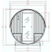 Sauna de exterior 189×220 cm finlandesa en forma de barril con estufa de leña