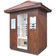 Sauna de infrarrojos 153 x 110 cm con techo adecuado para instalación en exteriores cromoterapia Sauna de infrarrojos 153 x 110 cm con techo adecuado para instalación en exteriores cromoterapia