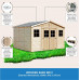 TIMBELA Casetas de Jardin M331 - Casa de Madera para Jardin - Caseta Jardin 418x320cm/12m2 - Cobertizo Jardin Exterior Natural - Taller de Jardín - Bicicleta, Almacenamiento de Herramientas TIMBELA Casetas de Jardin M331 - Casa de Madera para Jardin - Caseta Jardin 418x320cm/12m2 - Cobertizo Jardin Exterior Natural - Taller de Jardín - Bicicleta, Almacenamiento de Herramientas