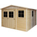 TIMBELA Cobertizo de Madera para jardín - A226x324x316cm 9m2 