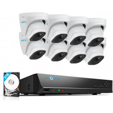 Reolink 4K 16CH PoE Sistema de Cámara Vigilancia, 8pcs 8MP Detección de Personas/Vehículos Cámaras IP PoE Exterior, 4K NVR con 3TB HDD 24/7 Grabación Vision Nocturna Agudio, RLK16-820D8-A Reolink 4K 16CH PoE Sistema de Cámara Vigilancia, 8pcs 8MP Detección de Personas/Vehículos Cámaras IP PoE Exterior, 4K NVR con 3TB HDD 24/7 Grabación Vision Nocturna Agudio, RLK16-820D8-A