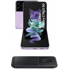  Samsung Galaxy Z Flip3 5G - Smartphone sin Tarjeta SIM, Android, Plegable, 256 GB, Color Violeta + Wireless Charger Dúo (ES Version) 