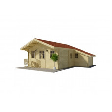 Casa de madera  6X8 , 48 m2" - 44mm