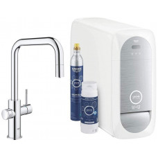 Grohe Blue Home - Grifo de cocina mezclador, starter kit caño en U 